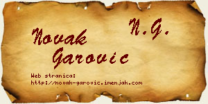 Novak Garović vizit kartica